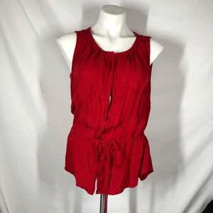 Liz Claiborne red sleeveless top